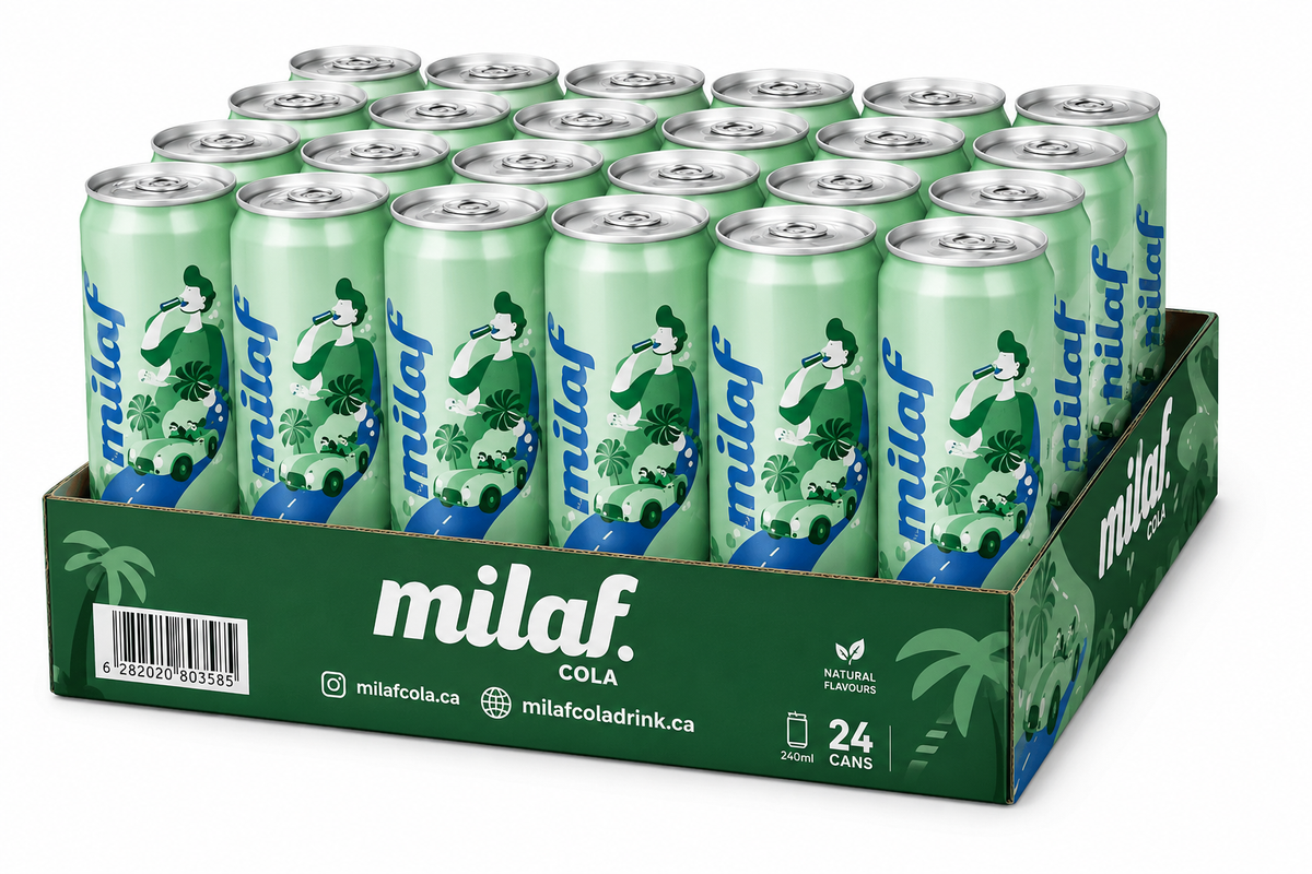 Milaf Cola – Case of 24 Cans | Made with Date Extract