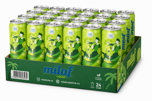 Milaf Loumi – Case of 24 Cans | Citrus Soda with Date Extract